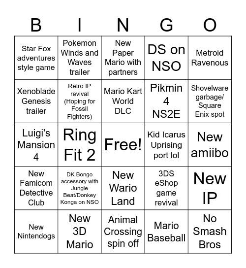9.9.26 Direct Bingo Card