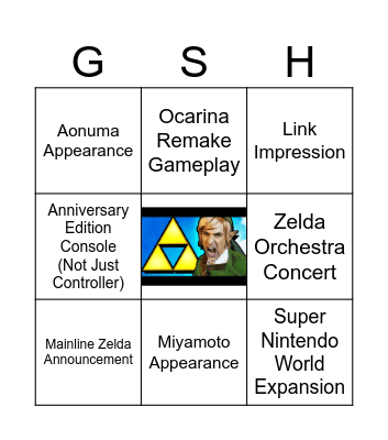 Nightwatch Nintendo Zelda Direct 26.9.6 Bingo Card