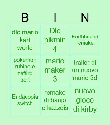 alphikmin Bingo Card