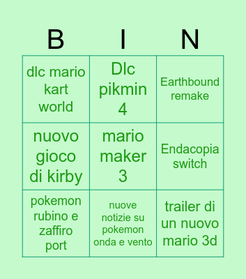 alphikmin Bingo Card