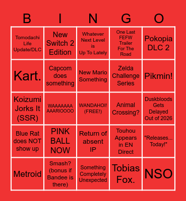 9/9 DIRECT BINGO Card