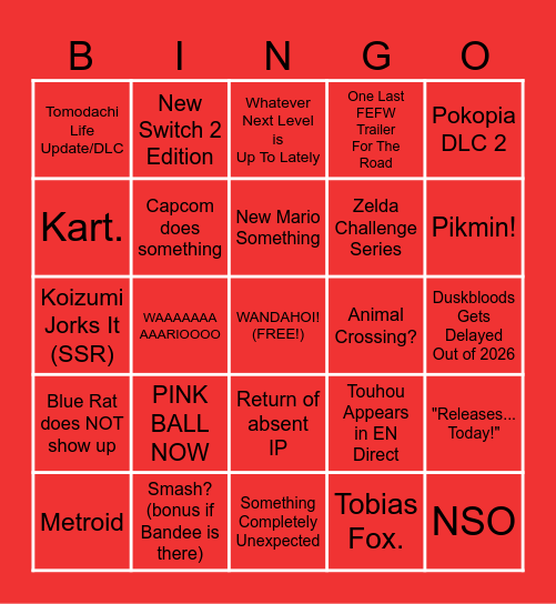9/9 DIRECT BINGO Card