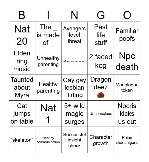 Bingoooooo Bingo Card