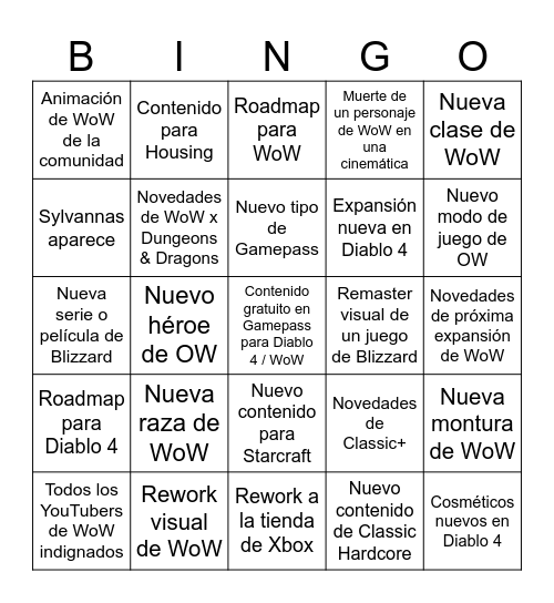 TENIZAR LA CHUPA Bingo Card