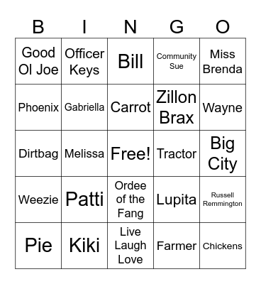 Bingo Bango Bingo Card