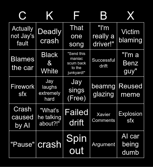 Coolkidfrmbx Bingo Card
