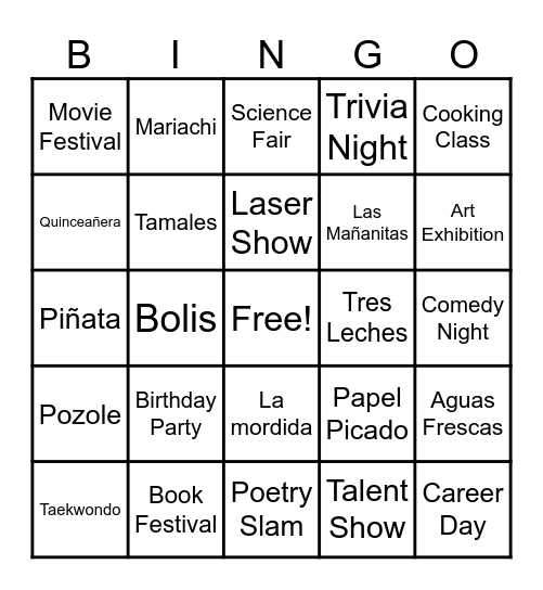 Lesson 7 BINGO Card