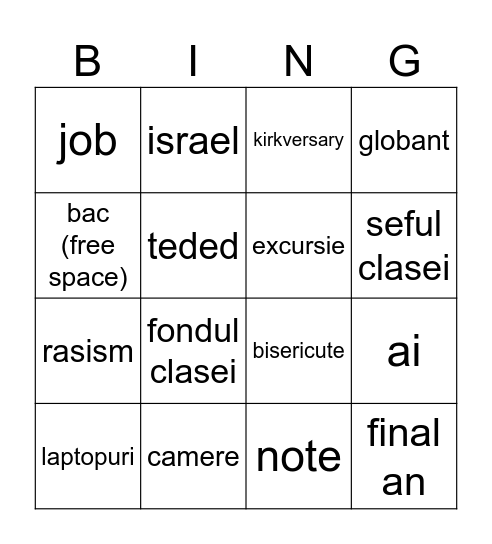 fulop bingo Card