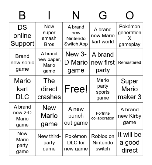 Untitled Bing Bingo Card