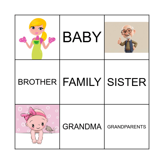 FAMILY Bingo Card