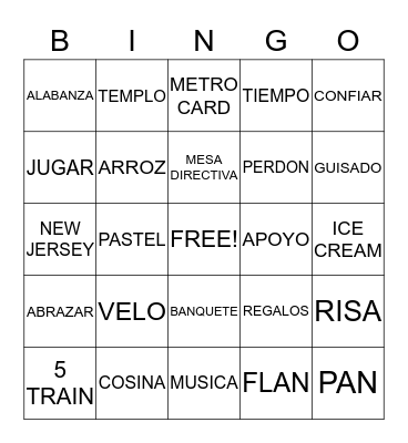 CONVIVIR Bingo Card