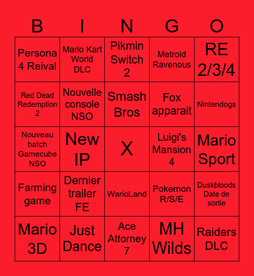 Direct 09/09 Bingo Card