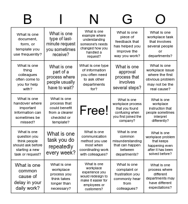 Ice Breaking Activity 2 Bingo Card