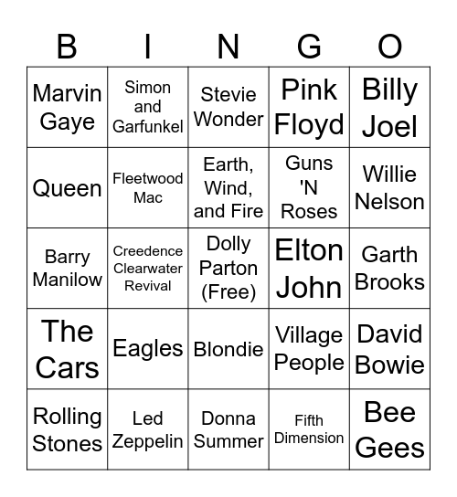 Southern Harmony Music Bingo Card