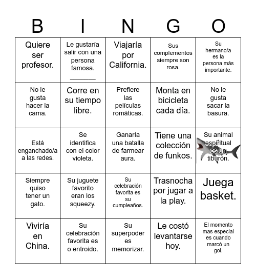 4A Presentaciones Bingo Card
