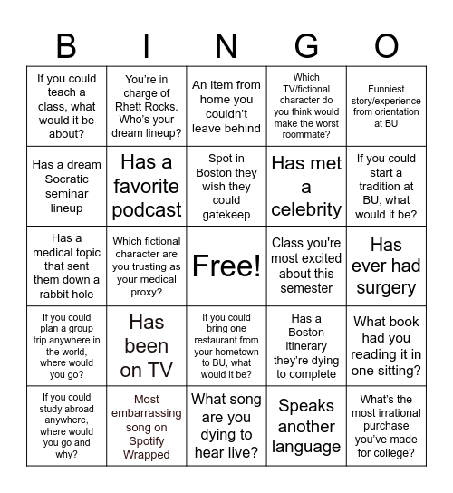 First General Meeting:DDD Bingo Card