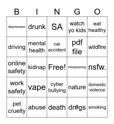 psa bingo Card