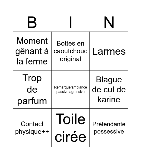 ADP Bingo Card