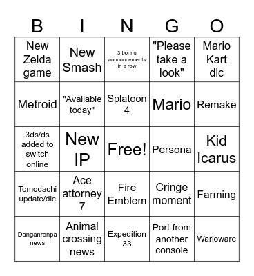 DIRECT BINGO Card