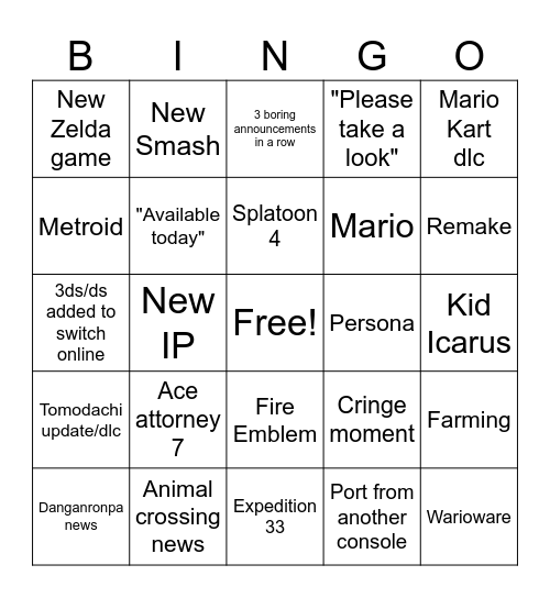 DIRECT BINGO Card