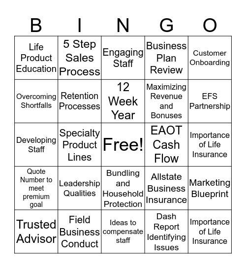 National School Topic Bingo Card