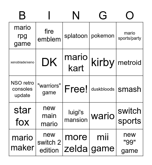 september 2026 general direct Bingo Card