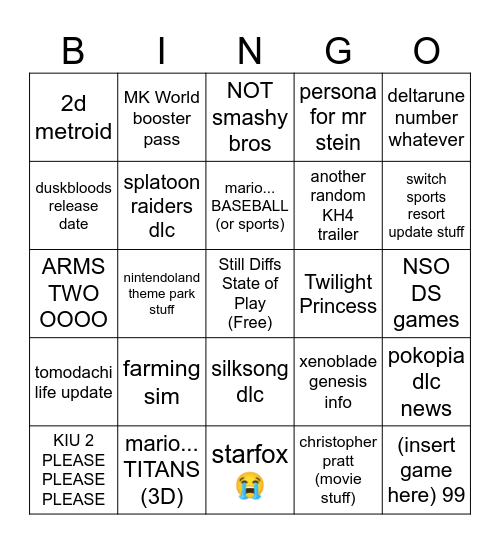 9/8 9/9 directo Bingo Card
