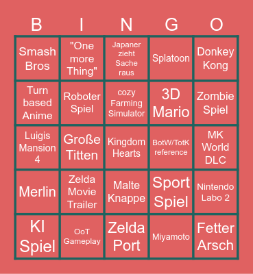 Direct Bingo Card