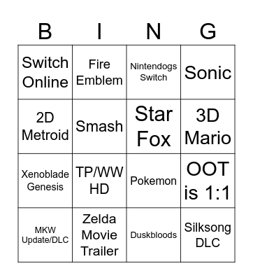 Direct Bingo Card