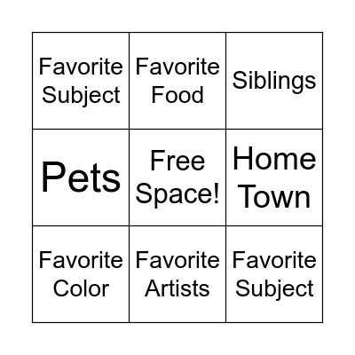 Bingo Card