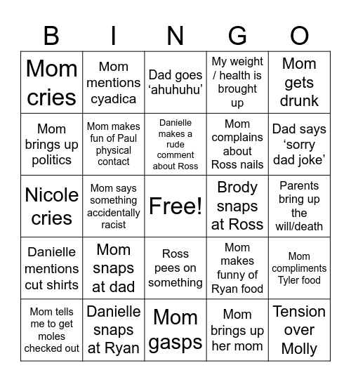 Untitle Bingo Card