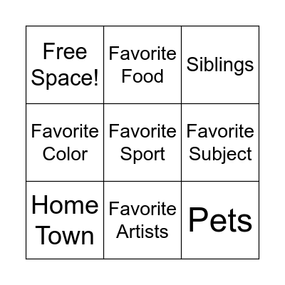 Bingo Card