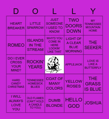 DOLLY PARTON Bingo Card