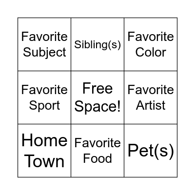Bingo Card