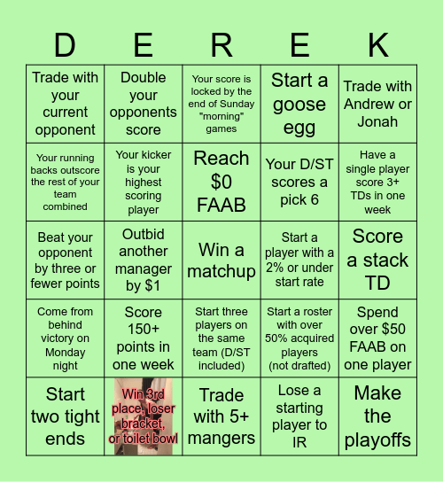 The Fantasea Ship Seekers Bingo Card