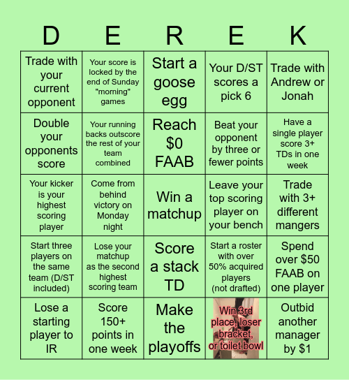 The Fantasea Ship Seekers Bingo Card