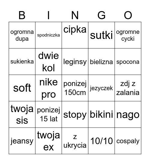 BINGO KOL Bingo Card