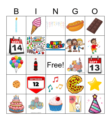 Birthday Bingo Card