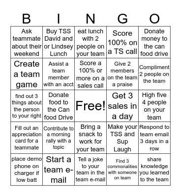 Interaction BINGO Card