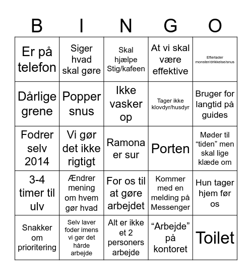 Ramona Bingo!! Bingo Card