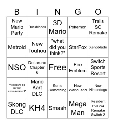 Direct 9/9 Bingo Card