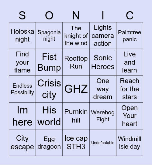 Ts Bingo Card