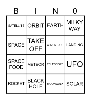SPACE TRAVEL Bingo Card