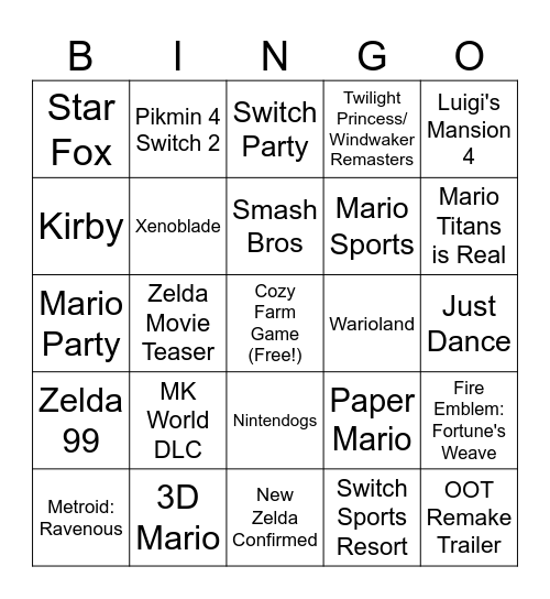 Direct Bingo Card
