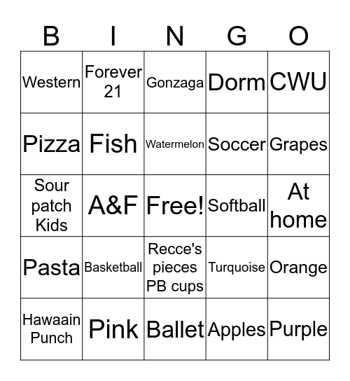 How well do you know Brittany? Bingo Card
