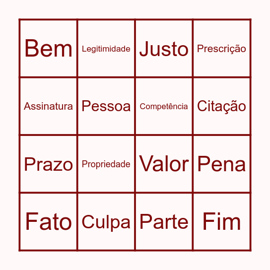 BINGO Card