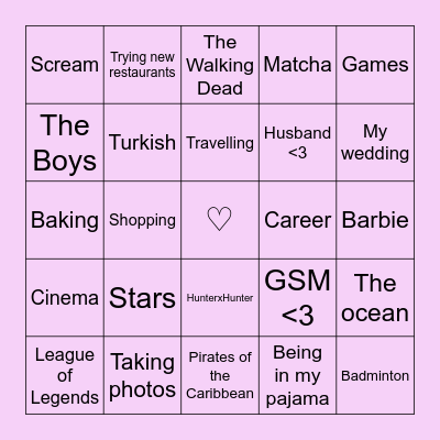 Sule's first bingo ♡ Bingo Card