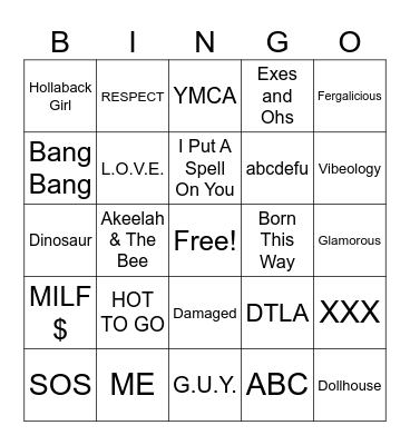 Spelling Bee Open Stage Bingo Card