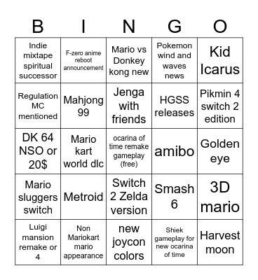 9/9 winnable direct bingo Card