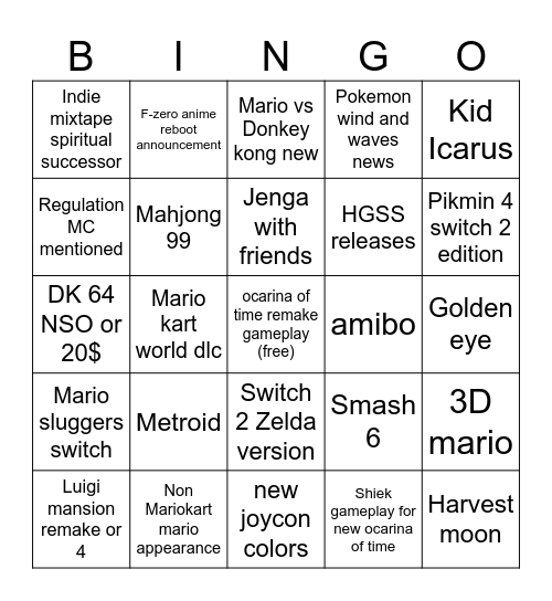 9/9 winnable direct bingo Card